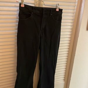 Express curvey flare mid rise black jean